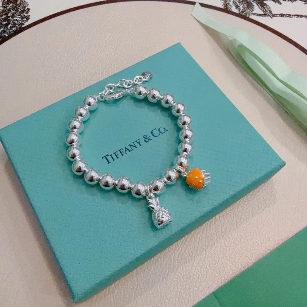 Tiffany & Co. Delicate Silver Bead Bracelet